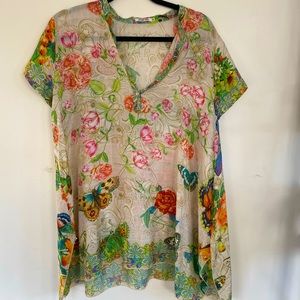 Johnny Was Silk Blouse